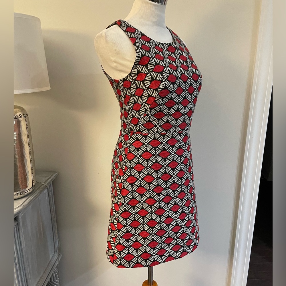 MILLY SLIM SHIFT DRESS POPPY SIZE 6 - Picture 6 of 15